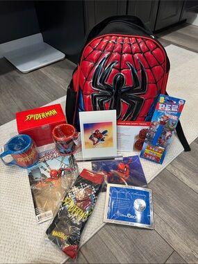 Spiderman Themed Backpack and Accessories
